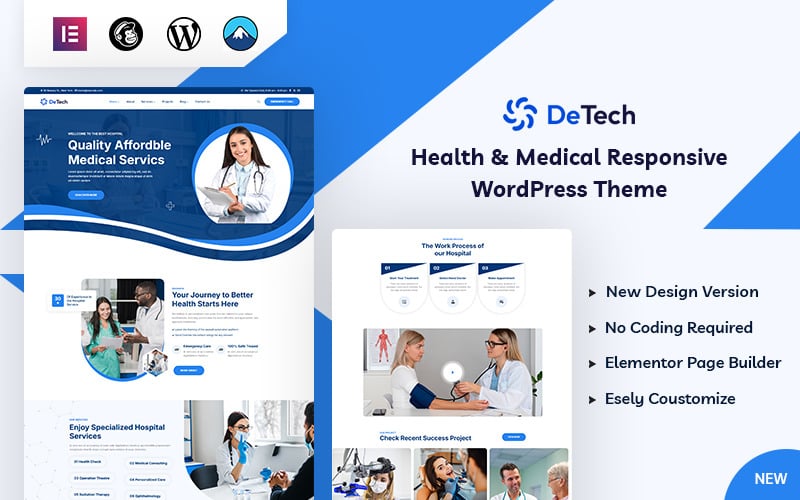 Detech - Tema de WordPress para uso médico