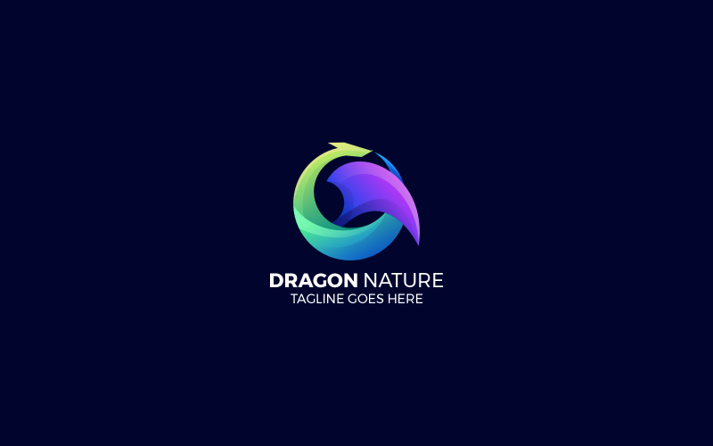 Логотип градиента Dragon Nature