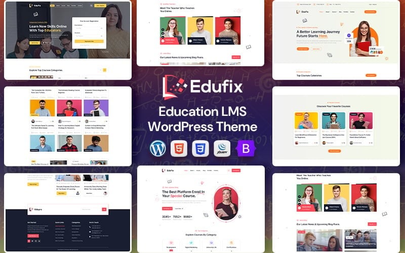 Edufix - Professioneel LMS Education Center WordPress-thema