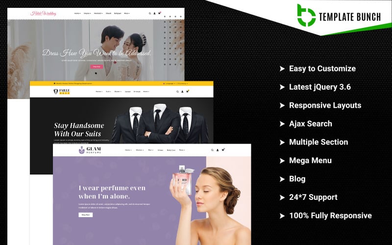 Hitch - Boda y traje con perfume - Tema responsivo de Shopify para comercio electrónico