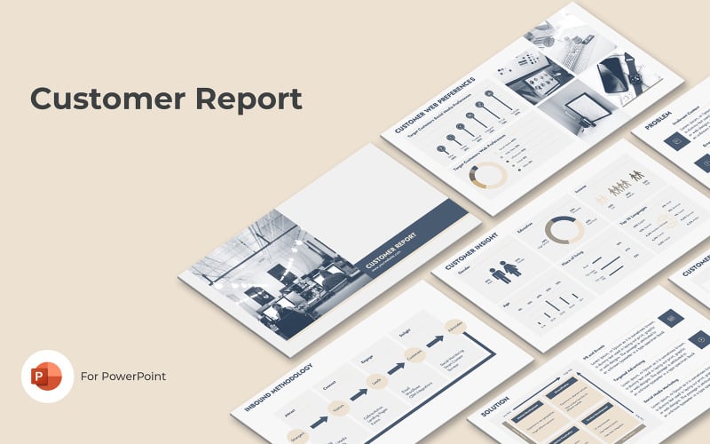 Customer Report & Analysis PowerPoint Template