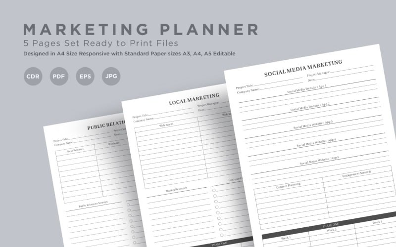 Marketing Planning Pages Set V-05