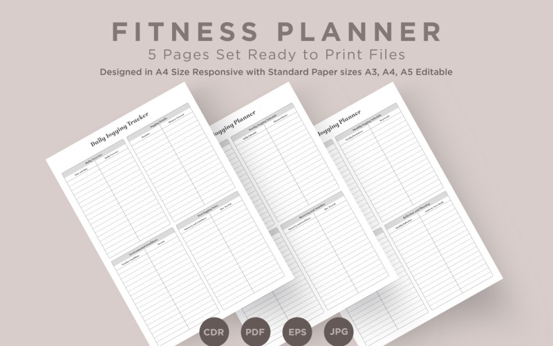 Fitness-Planungsseiten-Set V-09