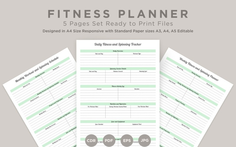 Fitness Planning Pages Set V-17