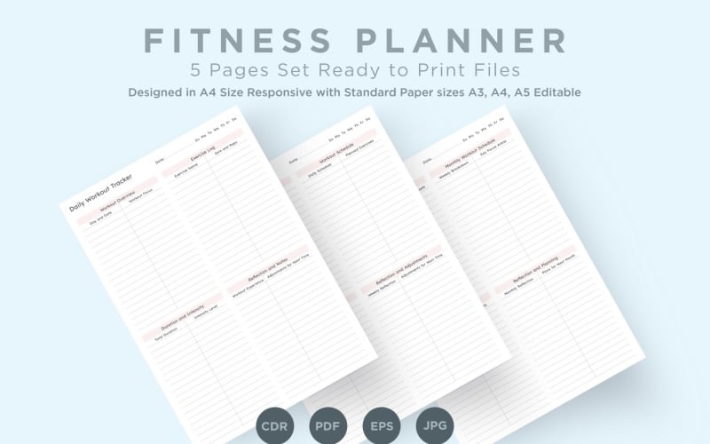 Fitness Planning Pages Set V-19