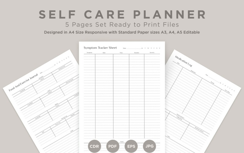 Zelfzorgplanning Pagina's Set V-17