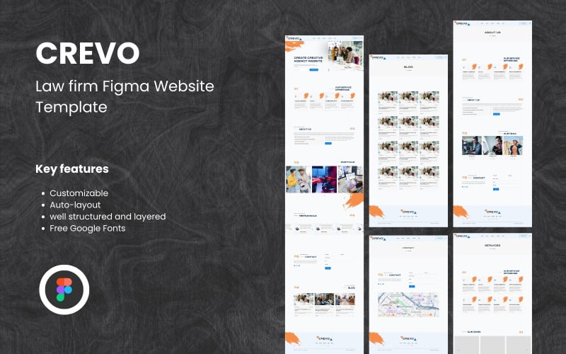 Crevo - Creative Agency Figma Website Template Kit