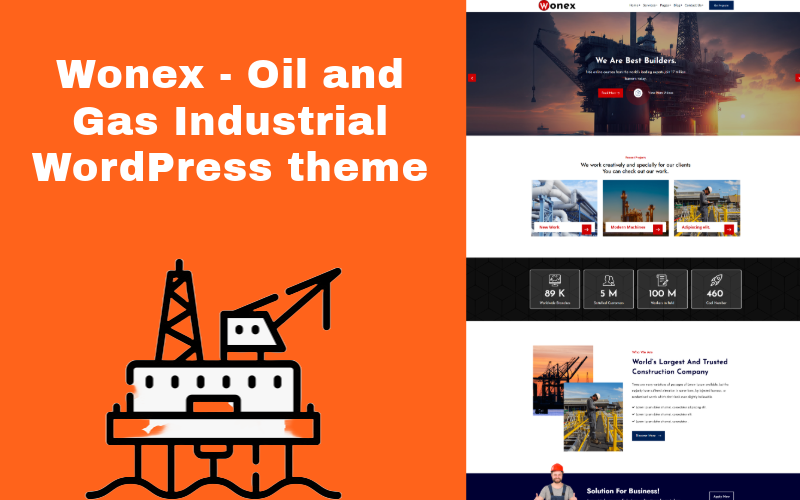 Wonex - Thème WordPress pour l'industrie pétrolière et gazière