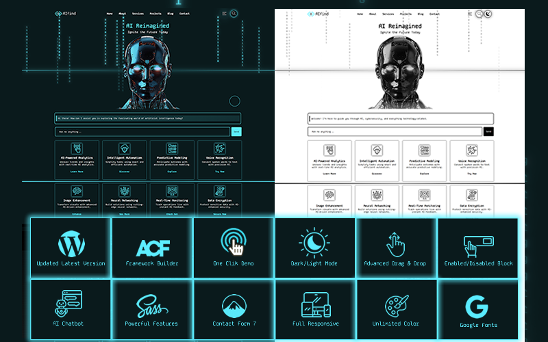 AIfind - Thème WordPress pour l'IA et la technologie