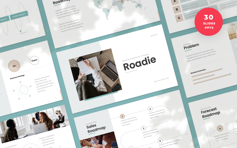 Roadie - Roadmap Presentation PowerPoint Template