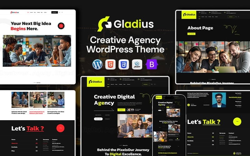 Gladius – Kreatív ügynökség és üzleti tanácsadás WordPress téma