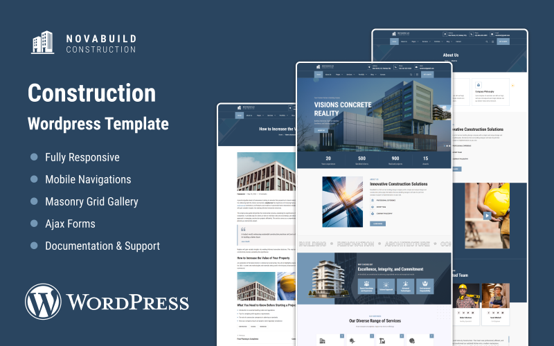 Novabuild - Konstruktion WordPress-tema