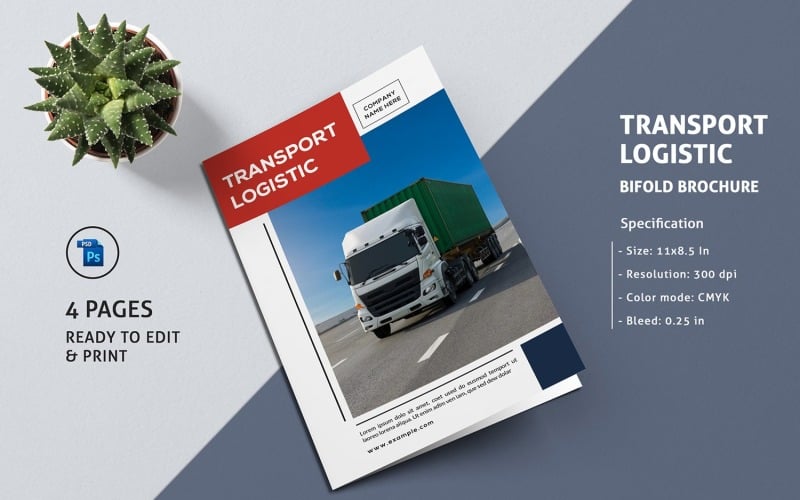 Transport Logistics Brochure Template