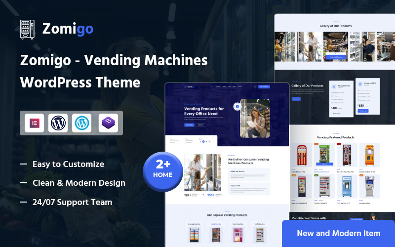 Zomigo – тема WordPress для торговых автоматов и мобильных магазинов