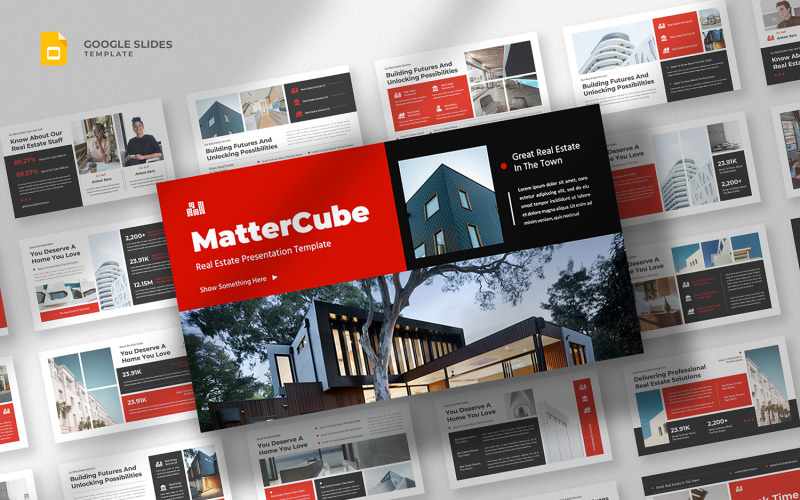 Mattercube - Modelo de Slides Google para Imóveis