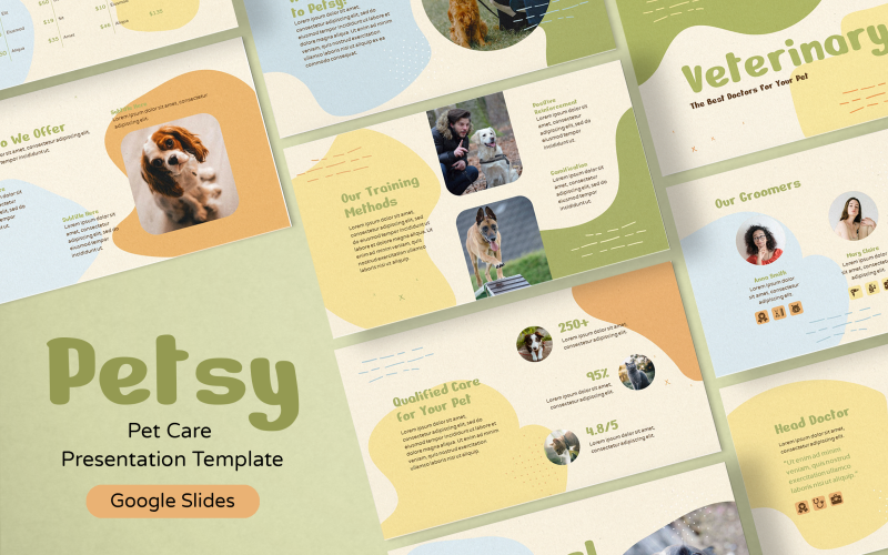 Petsy - Apresentação do Google Slides sobre cuidados com o Pat