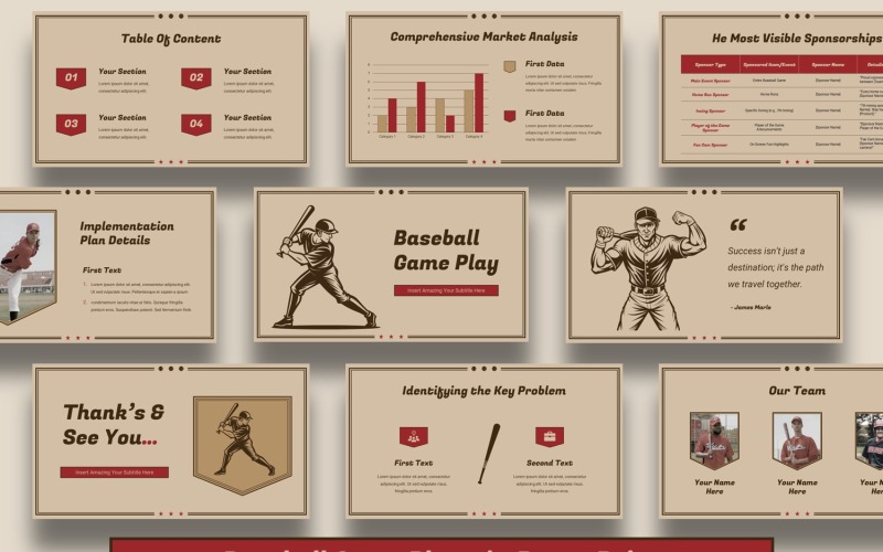 Baseball Sport PowerPoint prezentační šablona