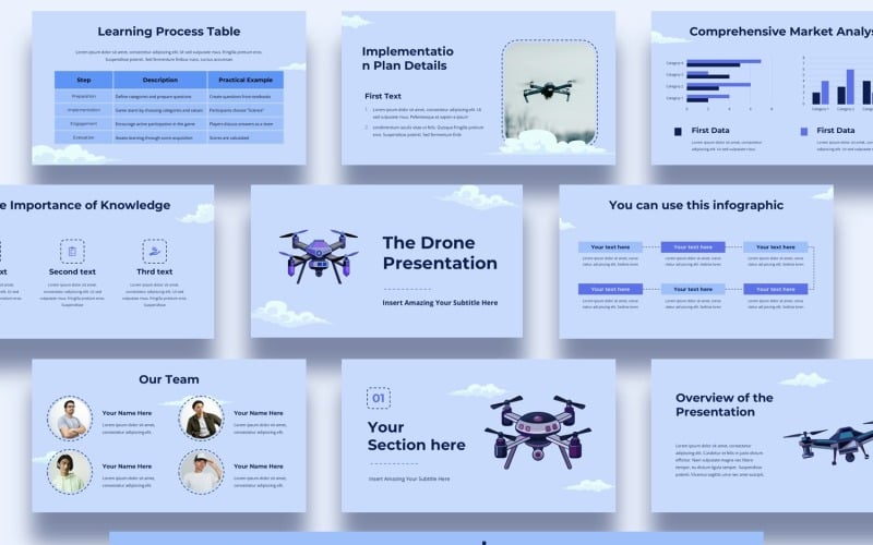 Drone PowerPoint-presentatiesjabloon