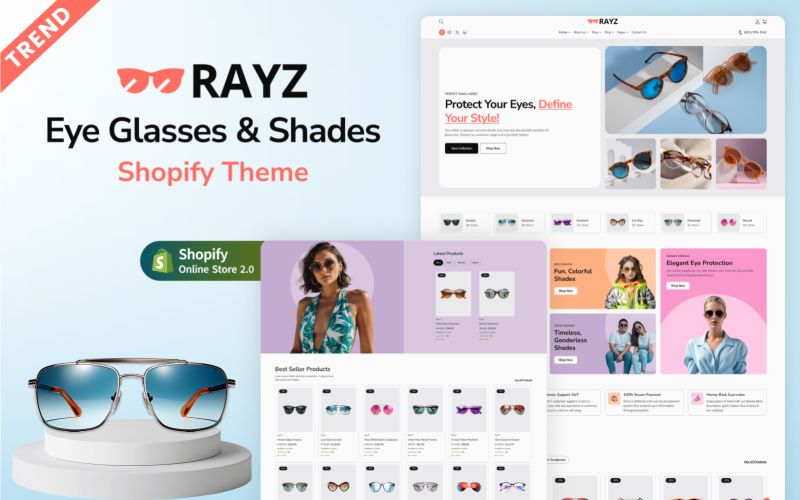 Rayz – The Optical & Eyeglasses Shopify Theme