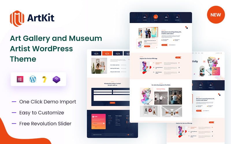 Artkit – Art Gallery and Museum Artist  WordPress Theme