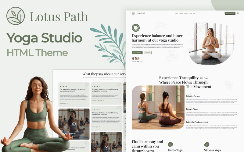 Lotus Path - HTML-шаблон веб-сайта студии йоги и фитнеса