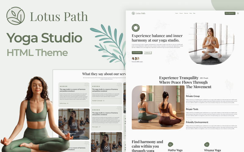 Lotus Path - HTML šablona webových stránek Yoga & Fitness Studio