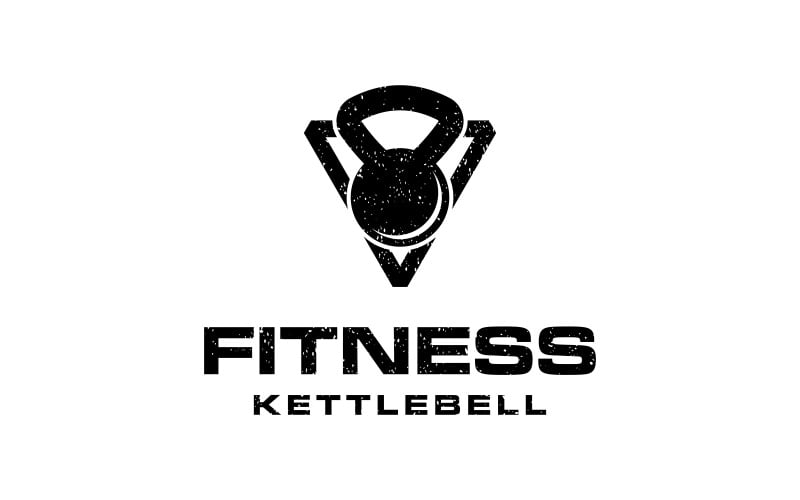 Kettlebell Fitness Gym Sport Logo