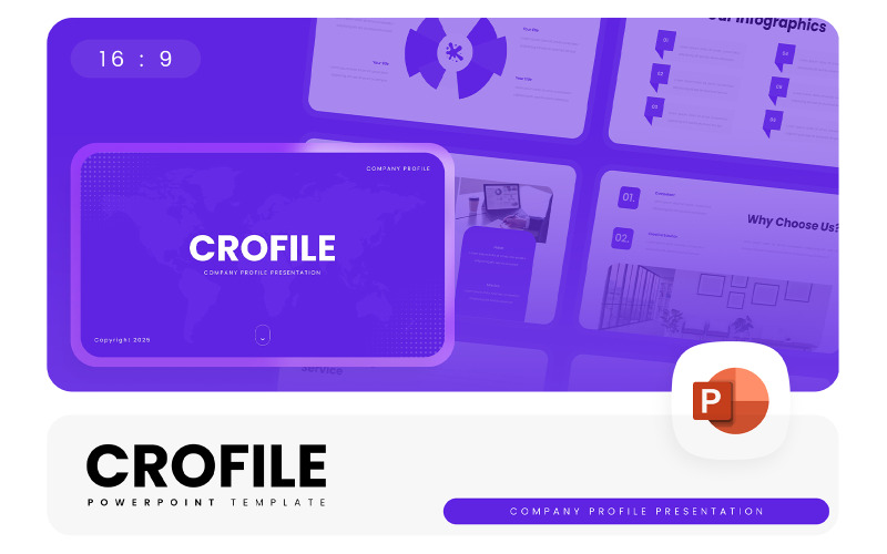 Crofile – Bedrijfsprofiel PowerPoint-sjabloon