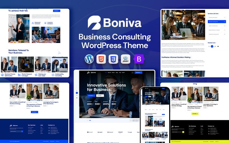 Boniva - WordPress-thema voor zakelijk advies en IT-oplossingen