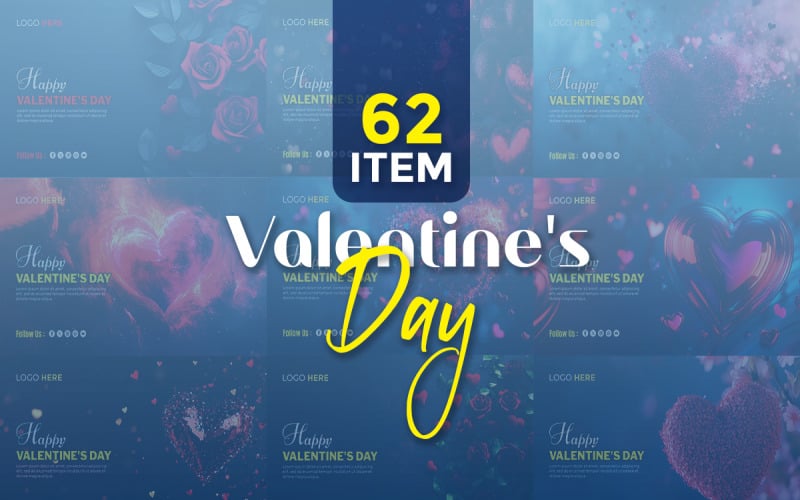 Valentine's Day Social Media Banner Template