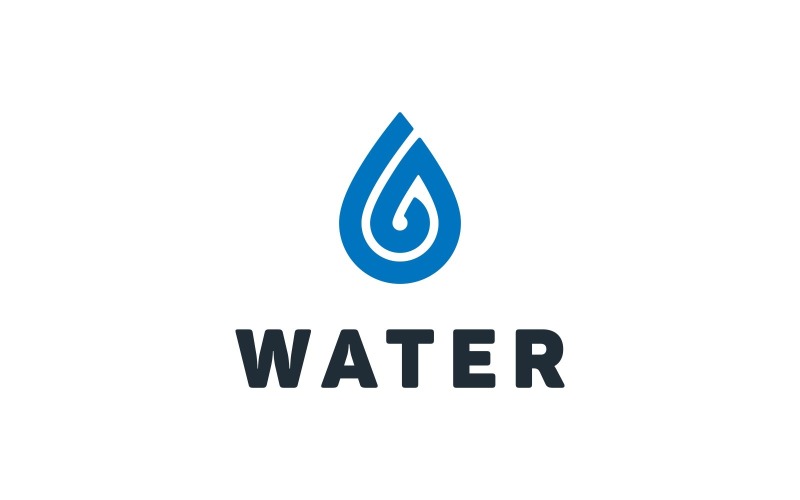 Water Drop Raindrop Logo Design