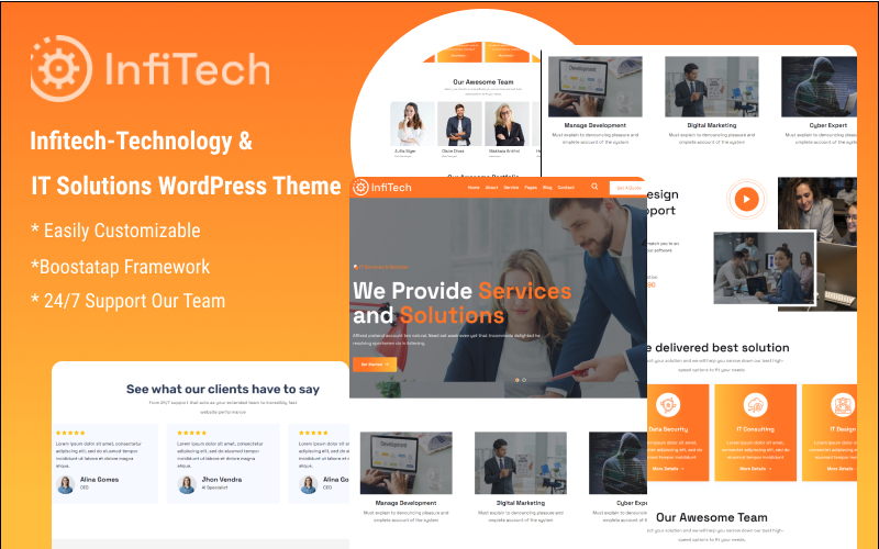 infitech - Technology & IT Solutions Wordpress Theme