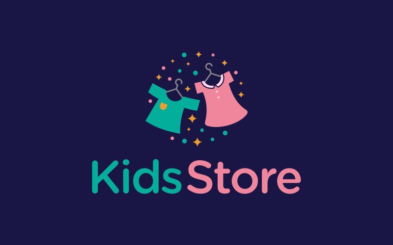 Logotipo de tienda de ropa para niños