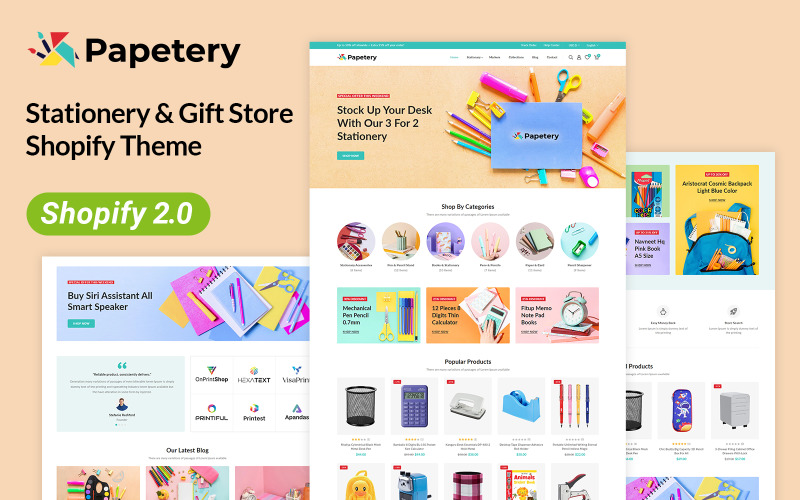 Papetery - sklep z artykułami papierniczymi i prezentami Shopify 2.0 Responsive Theme