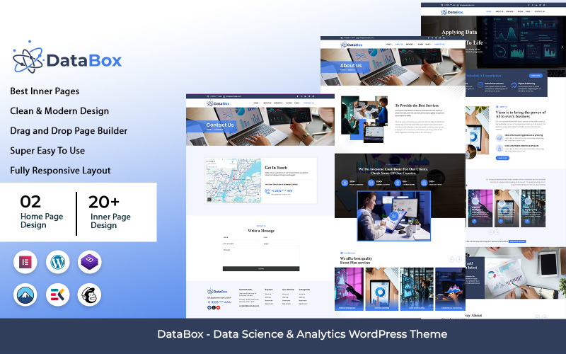 DataBox - Thème WordPress pour la science des données et l'analyse