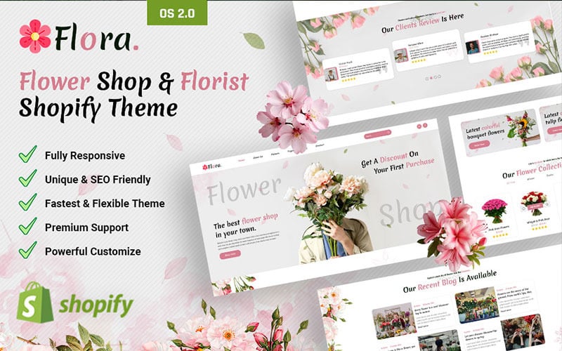 Flora - Tema Shopify per negozi di fiori e fioristi