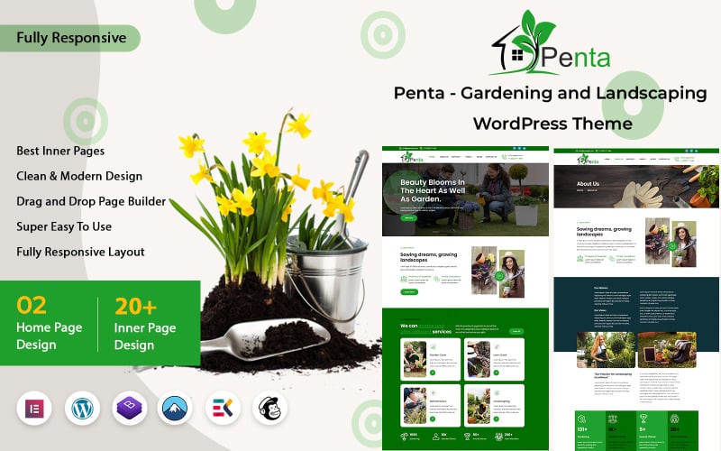 Penta - Thème WordPress pour le jardinage et l'aménagement paysager