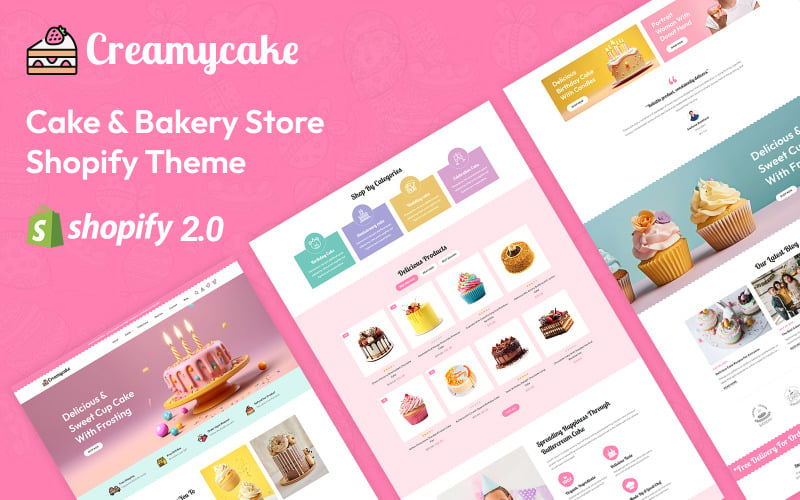 Creamycake - Cake and Bakery Store Shopify 2.0 Responsive Theme