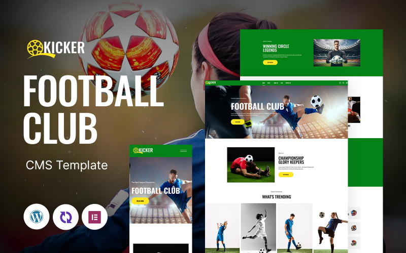 Kicker - Tema WordPress multiuso responsivo para clube de futebol