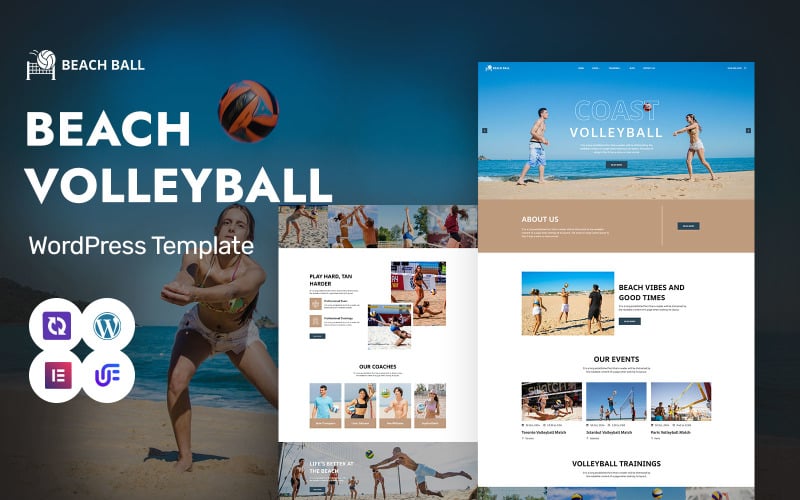 Beach Ball - Beach Volleyball And Sports Event WordPress Elementor Theme