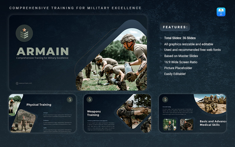 Armain-Military Training Presentation Keynote Template