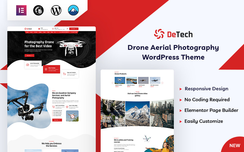 Detech - Drone WordPress-tema