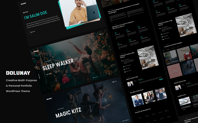 Dolunay - Creatief multifunctioneel en persoonlijk portfolio WordPress-thema