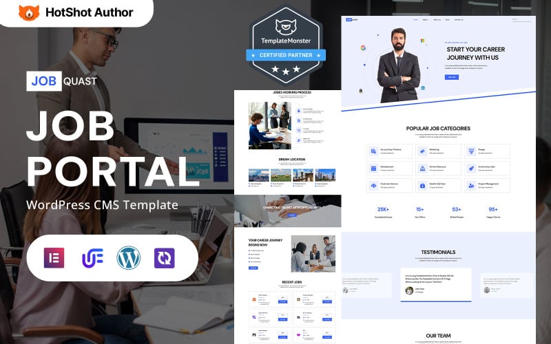 Job Quast – Professionelles Jobportal und Personalbeschaffung WordPress Elementor Theme