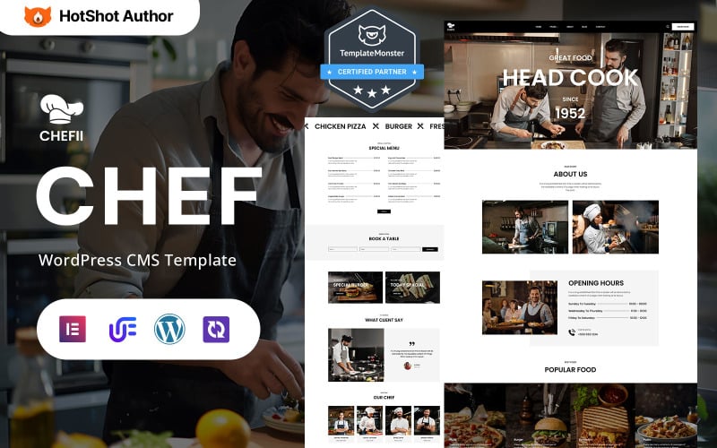 Chefii - Personal Chef, Catering And Cooking Services WordPress Elementor Theme