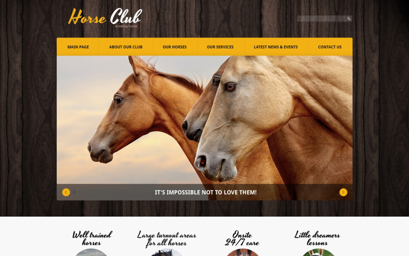 Responsieve Joomla-sjabloon voor paarden