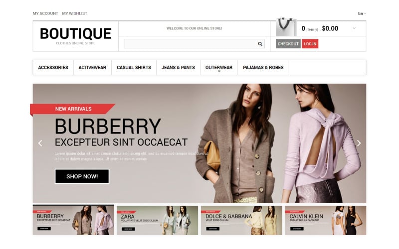 Ruházat Boutique Magento téma