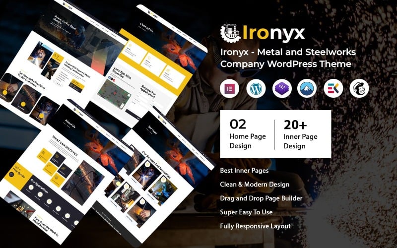 Ironyx - Tema WordPress para empresa de metalurgia e siderurgia