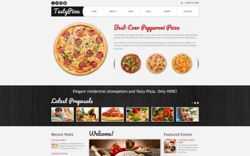 Pizza, um Hunger Joomla Vorlage zu töten