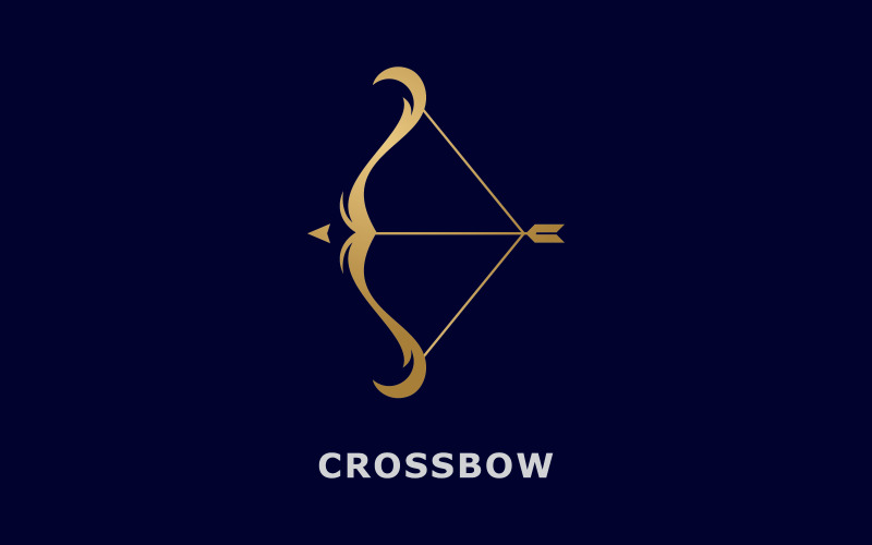 Crossbow logo template, simple archery logo 4